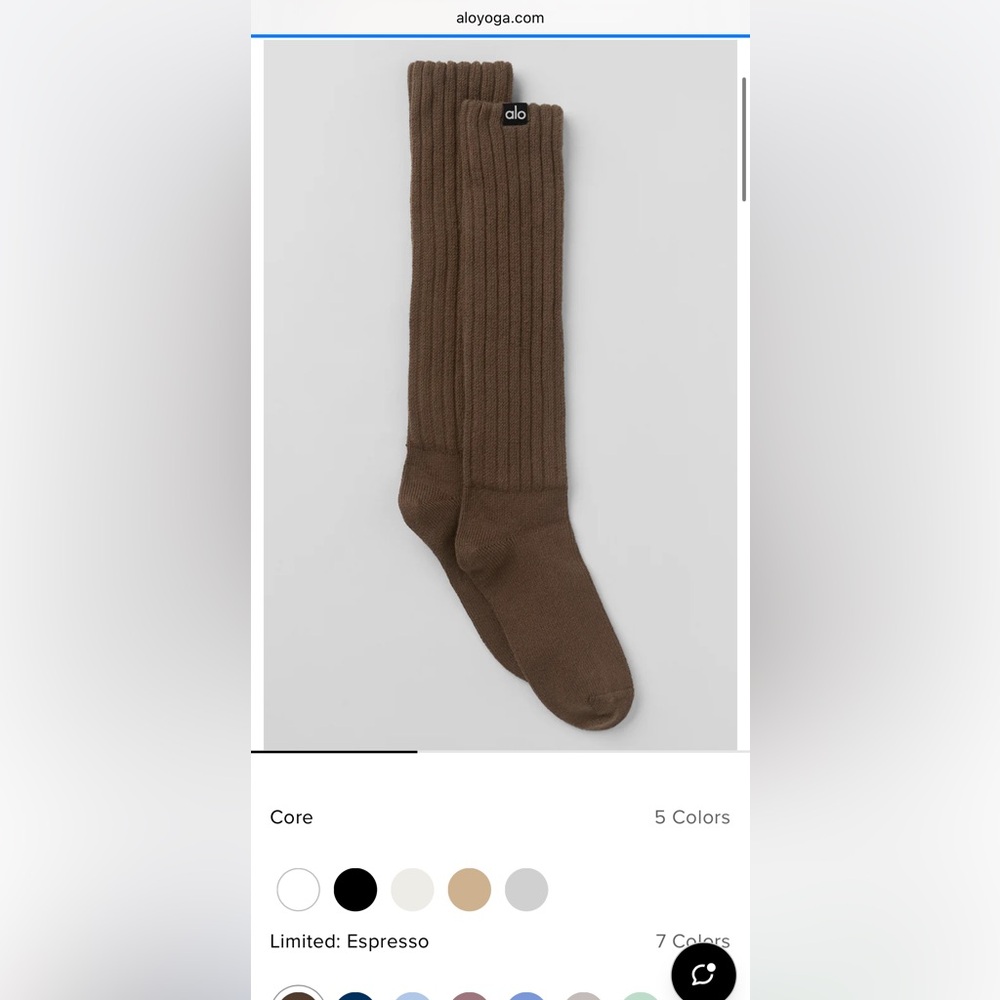 ALO Yoga Unisex Espresso Socks